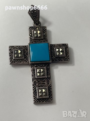 Сребърен кръст 925, снимка 2 - Колиета, медальони, синджири - 43653423