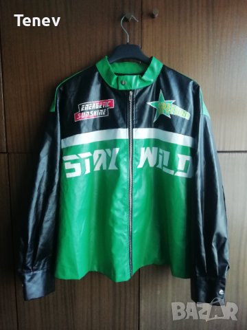 Shein Speeding Stay Wild оригинално дамско кожено яке размер 1XL