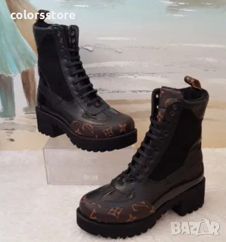 Равни боти - черно и кафяво - LV44