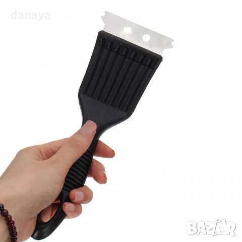 2081 Телена четка за скара с вградена шпатула за почистване, снимка 3 - Аксесоари за кухня - 32496069