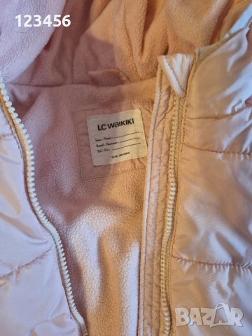 розово зимно яке с качулка, снимка 2 - Якета - 51944853