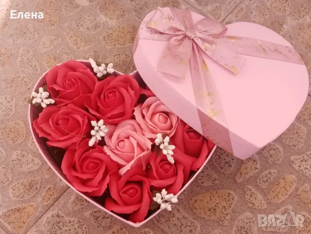 Сърце с ароматни рози , снимка 6 - Декорация за дома - 48544181