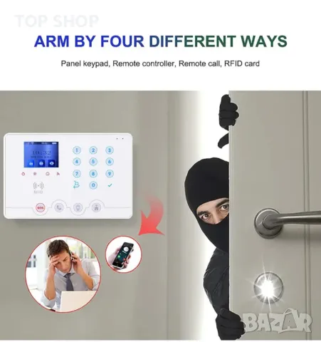 Безжична 4G WiFi или SIM алармена система Wolf-Guard, Tuya Smartlife APP, снимка 4 - Аналогови камери - 48930584