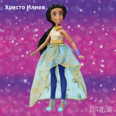 Моден гардероб Disney Princess - С кукли Жасмин и Рапунцел, снимка 6 - Кукли - 48064150