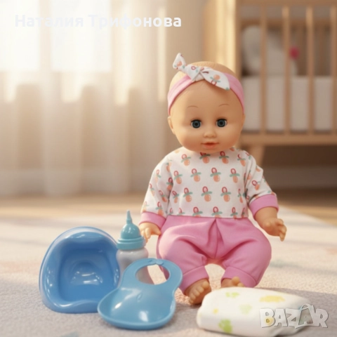 Пишкаща кукла с музикални ефекти и аксесоари – Перфектният Коледен подарък за малката принцеса, снимка 2 - Кукли - 52867932