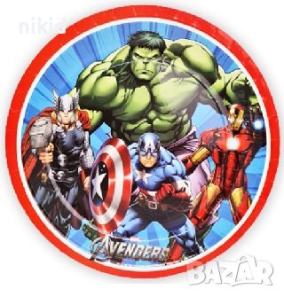 Avengers Отмъстителите герои Капитан Америка Хълк Айрън 8 бр големи парти чинии чинийки рожден ден