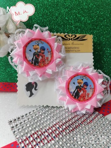 Красиви детски аксесоари за коса с панделка Калинката и Черния котарак!, снимка 2 - Аксесоари за коса - 37818237