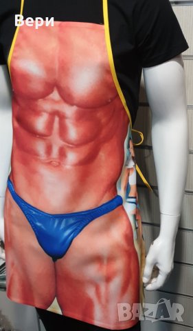 Нова мъжка забавна готварска престилка Културист, снимка 4 - Други - 28337433