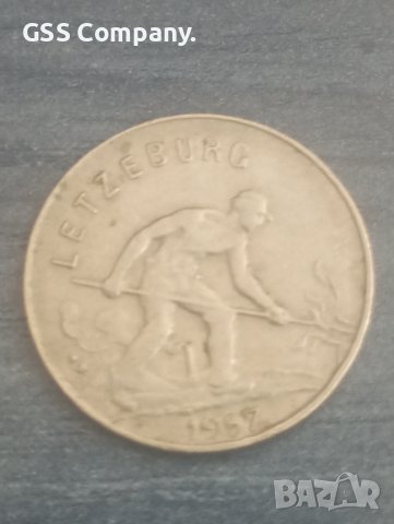 1 франк(1957)Люксембург, снимка 2 - Нумизматика и бонистика - 38380008