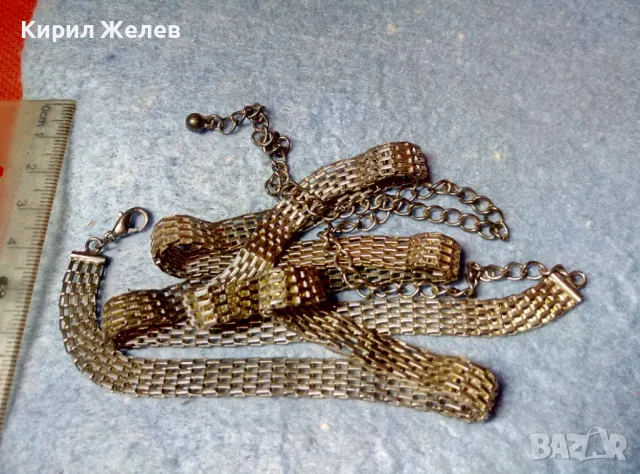 ШАРМАНТНО ПОСРЕБРЕНО ДАМСКО ВИНТИДЖ АРТ КОЛАНЧЕ от БЛАГОРОДНА СТОМАНА 47452, снимка 2 - Колани - 47336438