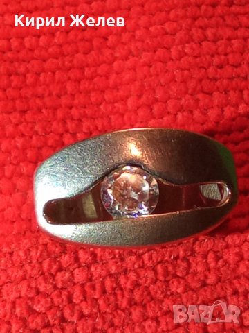 СРЕБЪРЕН СКЪПОЦЕНЕН ПРЪСТЕН ОКСИДИРАНО СРЕБРО 925 с ГОЛЯМ ФАСЕТИРАН ЮВЕЛИРНО ЦИРКОН АРТ ДЕКО 25169, снимка 3 - Пръстени - 34655602