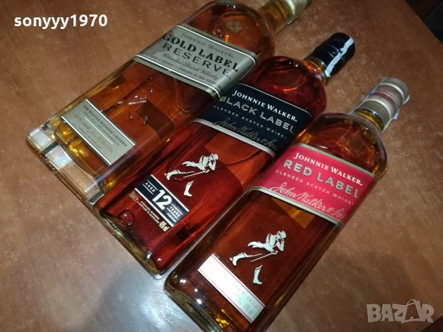 ПРАЗНИ ШИШЕТА-ЗЛАТНО ДЖОНИ+ЧЕРНО+ЧЕРВЕНО-ПРАЗНИ ШИШЕТА 2401221947, снимка 2 - Колекции - 35548925