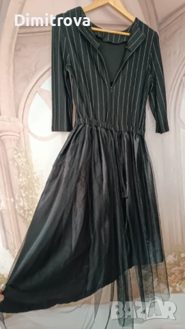 Екстравагантна дамска рокля с асиметрична кройка, снимка 2 - Рокли - 53223350