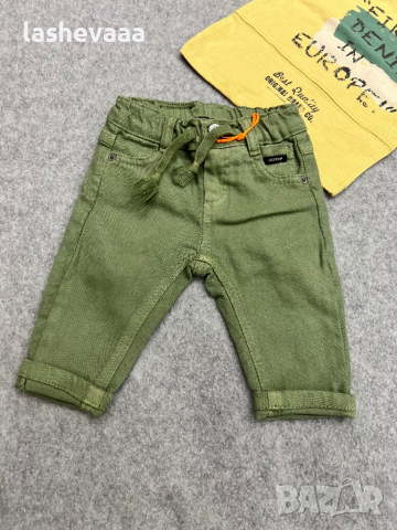 Бебешки зелени дънки 💚, снимка 1 - Бебешки дънки - 44898776