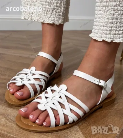 Дамски плоски плетени сандали Selvira, 2цвята , снимка 8 - Сандали - 50406628