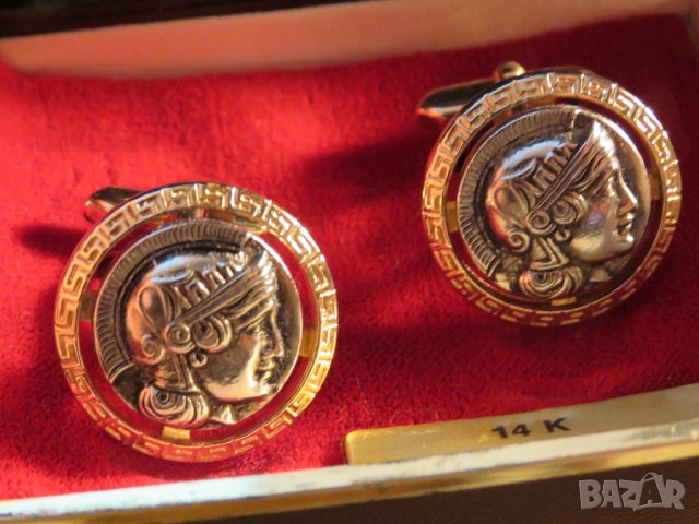 Старинни ръкавели с 14 к позлата - страхотен подарък за любим човек или колекция риза, снимка 4 - Други - 33578160