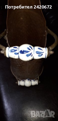    стара  медна кофа от   миналия век, снимка 1