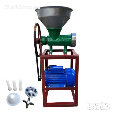 Професионална чугунена месомелачка Румънска №32 с електромотор и метална фуния, снимка 2 - Други инструменти - 43050708