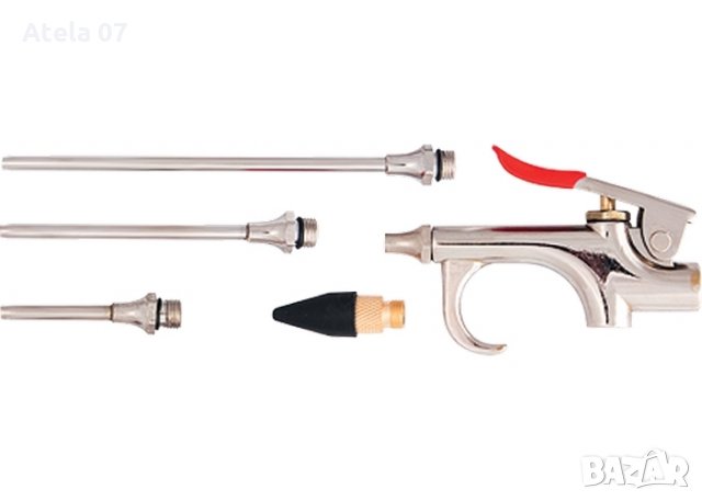 Комплект за пистолет пневматичен за продухване с 4 бр. приставки MTX