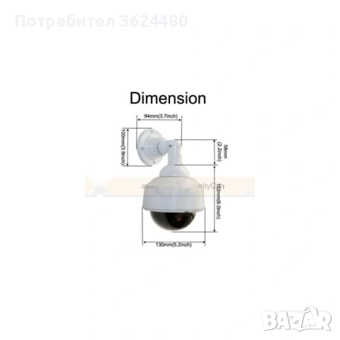 Фалшива охранителна камера  ЗА ВИДЕОНАБЛЮДЕНИЕ 0376, снимка 6 - IP камери - 53453690
