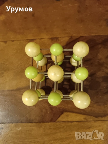 Винтидж простраствен модел на молекула/кристална решетка, снимка 4 - Други ценни предмети - 52239620