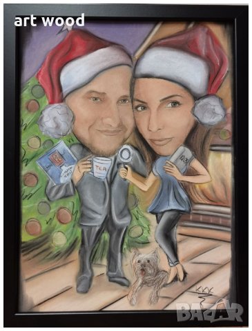 Ръчно рисувани Коледни карикатури, снимка 8 - Други услуги - 27203268