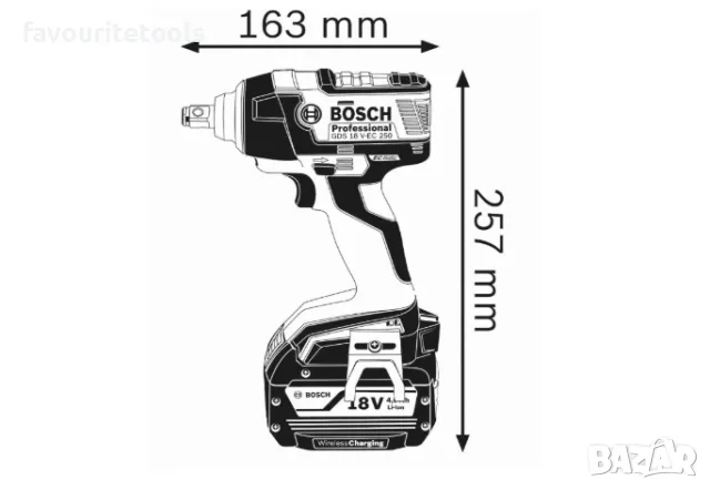 Акумулаторен гайковерт Bosch GDS18V-EC 250, версия solo (06019D8102), снимка 8 - Винтоверти - 39144794