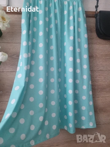 Лятна дълга рокля на точки , снимка 5 - Рокли - 50567720