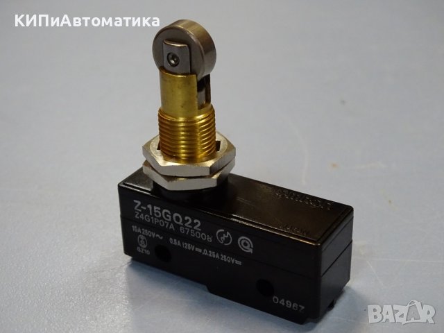 микропревключвател Omron Z-15GQ22 Micro Switch Roller Plunger, снимка 2 - Резервни части за машини - 37523033