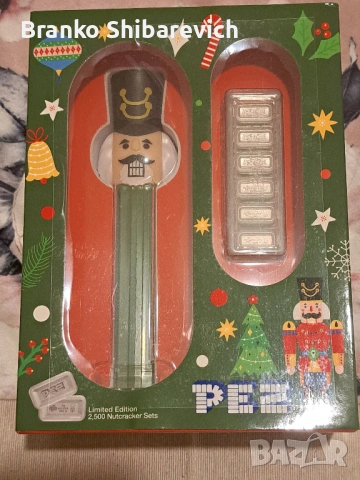 Колекционерски комплект PEZ- Лешникотрошачката със сребърни кюлчета., снимка 3 - Нумизматика и бонистика - 53243562