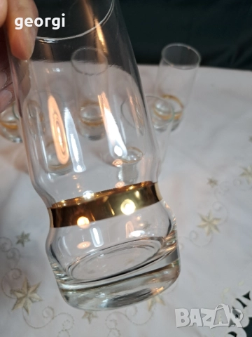 немски чаши със златен кант 28/5, снимка 4 - Чаши - 51971373