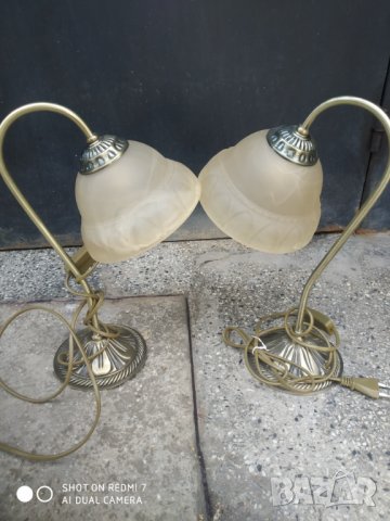 две настолни лампи в стил арт деко, снимка 1 - Настолни лампи - 37508553