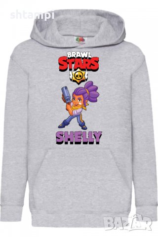 Детски Суитчър/Суитшърт Shelly 1,Brawl Stars,Игра,Подарък,Изненада,Забавление,Рожден Ден, снимка 2 - Детски анцузи и суичери - 38315959