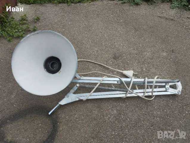 Стара чертожна лампа , снимка 4 - Настолни лампи - 49635940