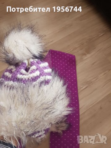 Зимна шапка+шал Kitty, снимка 4 - Шапки, шалове и ръкавици - 38973560