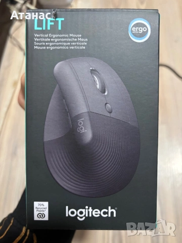 Logitech Lift – Вертикална ергономична мишка (КАТО НОВА)