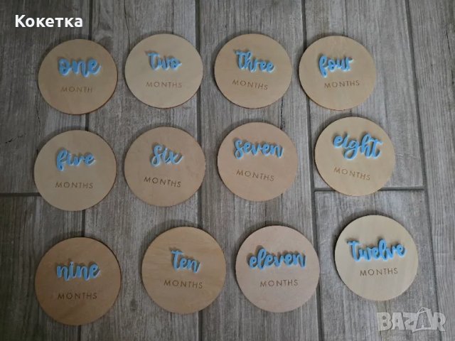 Дървени месечинки за бебе, снимка 1
