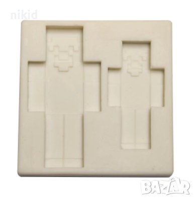 Майнкрафт minecraft робот лего човече фигурка силиконов молд форма фондан шоколад гипс 