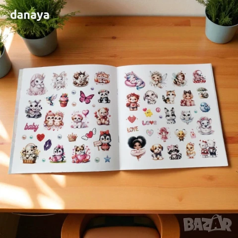 6007 Книжка за оцветяване с лепенки Hug time Coloring, снимка 4 - Ученически пособия, канцеларски материали - 51084223