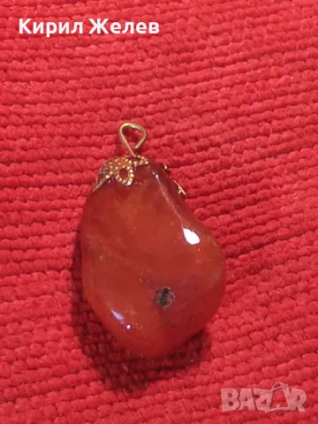 СТАР СКЪПОЦЕНЕН МЕДАЛЬОН - КАРНЕОЛ в ПОЗЛАТЕН ОБКОВ 25844, снимка 12 - Колиета, медальони, синджири - 35679443