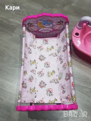 Легло,ваничка,кошче и порт бебе за кукли, снимка 5 - Кукли - 48319985