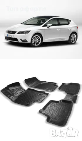 Гумени стелки RizLine съвместими с Seat Leon III 2012-2020, снимка 6 - Аксесоари и консумативи - 48547141
