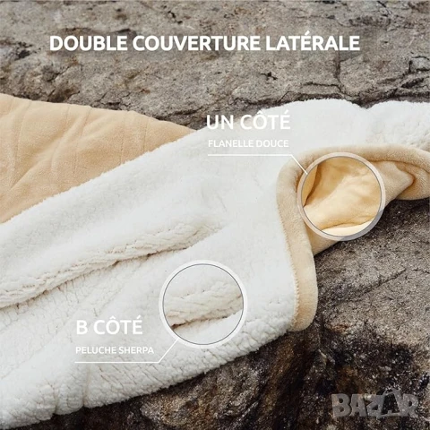 GOTCOZY Отопляемо електрическо одеяло 130x180 см 6 температурни настройки, снимка 5 - Олекотени завивки и одеяла - 50954151