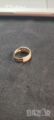 Златен дамски пръстен -14к -2гр, снимка 4 - Пръстени - 53451245