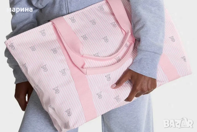 Victoria’s Secret Tote чанта с кристали – голям размер