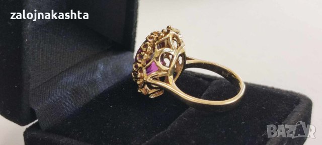 Златен пръстен с  Аметист-7,06гр/14кр, снимка 9 - Пръстени - 43671099