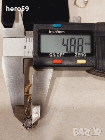 Стари златни обеци с диаманти и рубини, снимка 11 - Обеци - 43574987