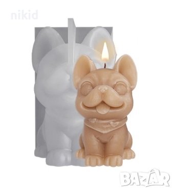 3d Куче Булдог изплезено силиконов молд форма фондан шоколад гипс свещ