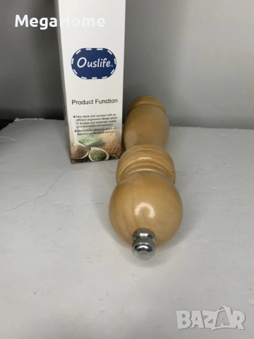 Ръчна Дървена мелничка за пипер и други подправки, снимка 5 - Аксесоари за кухня - 53492233