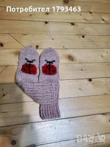 Ръчно плетени детски чорапи от вълна, ходило 15см., снимка 3 - Чорапи - 41115280